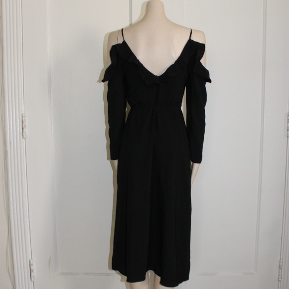 TOPSHOP RUFFLE WRAP MIDI DRESS - Picture 4 of 5